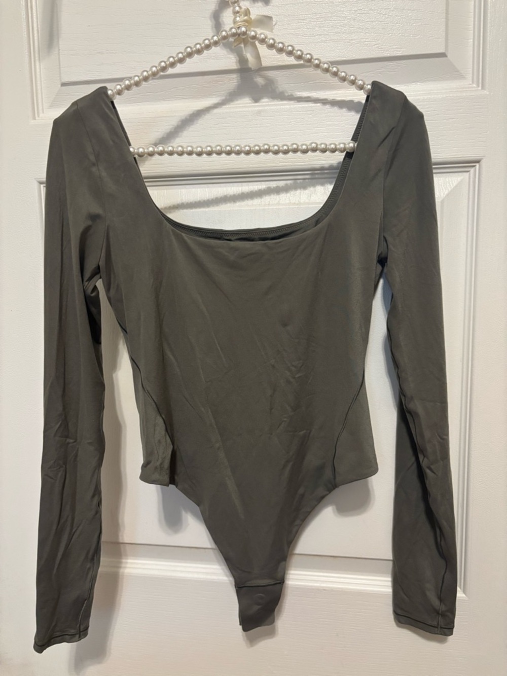 lululemon athletica Scoop Neck Long Sleeve Bodysuit - Olive